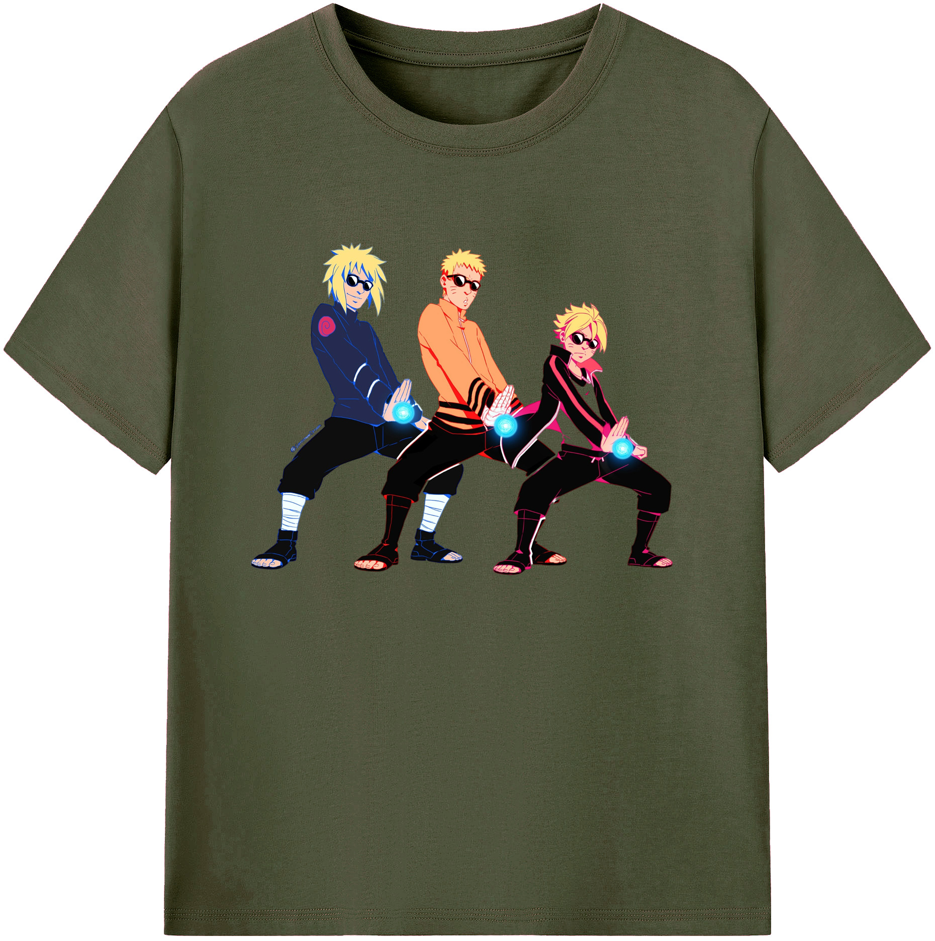 （画像用） NARUTO -ナルト- うずまき ナルト Uzumaki Naruto 綿100％ メンズ半袖Tシャツ｜肌触りやわらか＆通気性